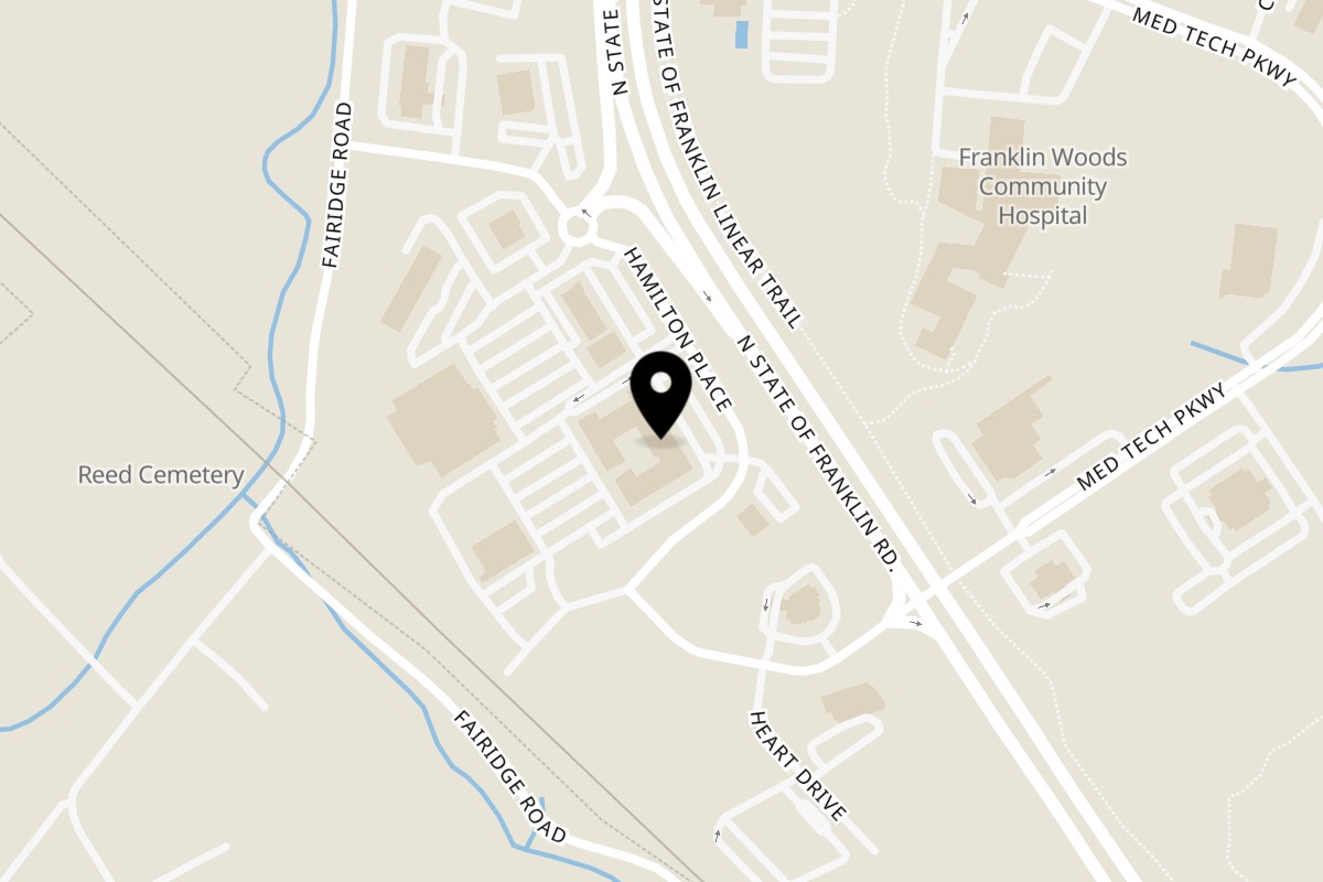 Map showing the location of Wahaca Mexican Kitchen on 1011 Hamilton Pl in Johnson City
